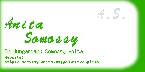 anita somossy business card